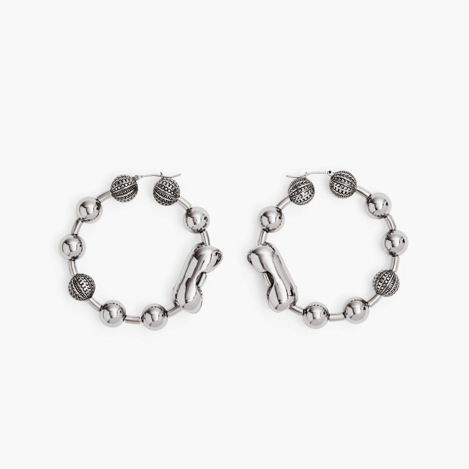 Klar Til A Ha Pa Marc Jacobs | Monogram Ball Chain Hoop