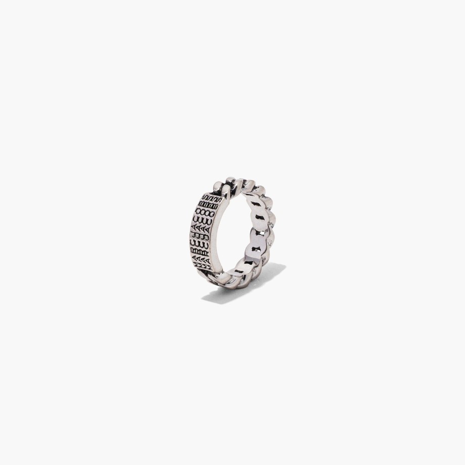 Klar Til A Ha Pa Marc Jacobs | Strekkode Monogram Id Chain Ring