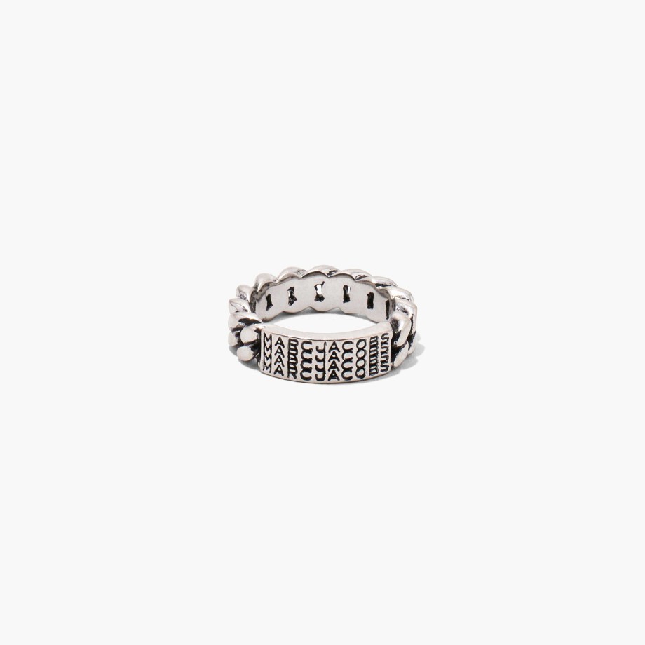 Klar Til A Ha Pa Marc Jacobs | Strekkode Monogram Id Chain Ring